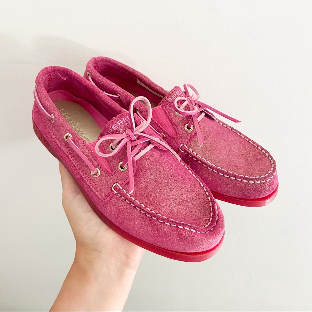Pink Sperry Top Sider Double Eye Boat Shoe